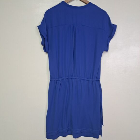 Banana Republic Tank Dress Womens Medium Blue Drawstring Waist Pockets Pullover - Picture 4 of 12